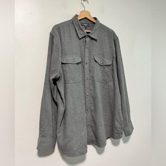 Mountain Ridge Men’s XL Gray Flannel Button-Up Shirt – Classic Casual Style - Picture 4 of 13